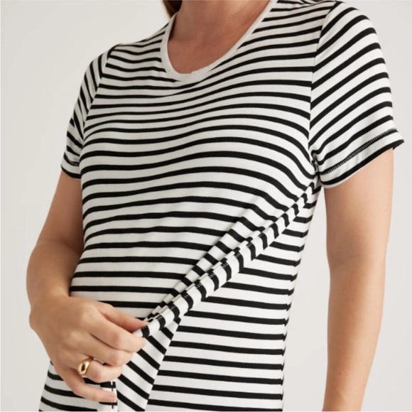 Quince Black and White Striped Maxi Dress - Picture 2 of 4